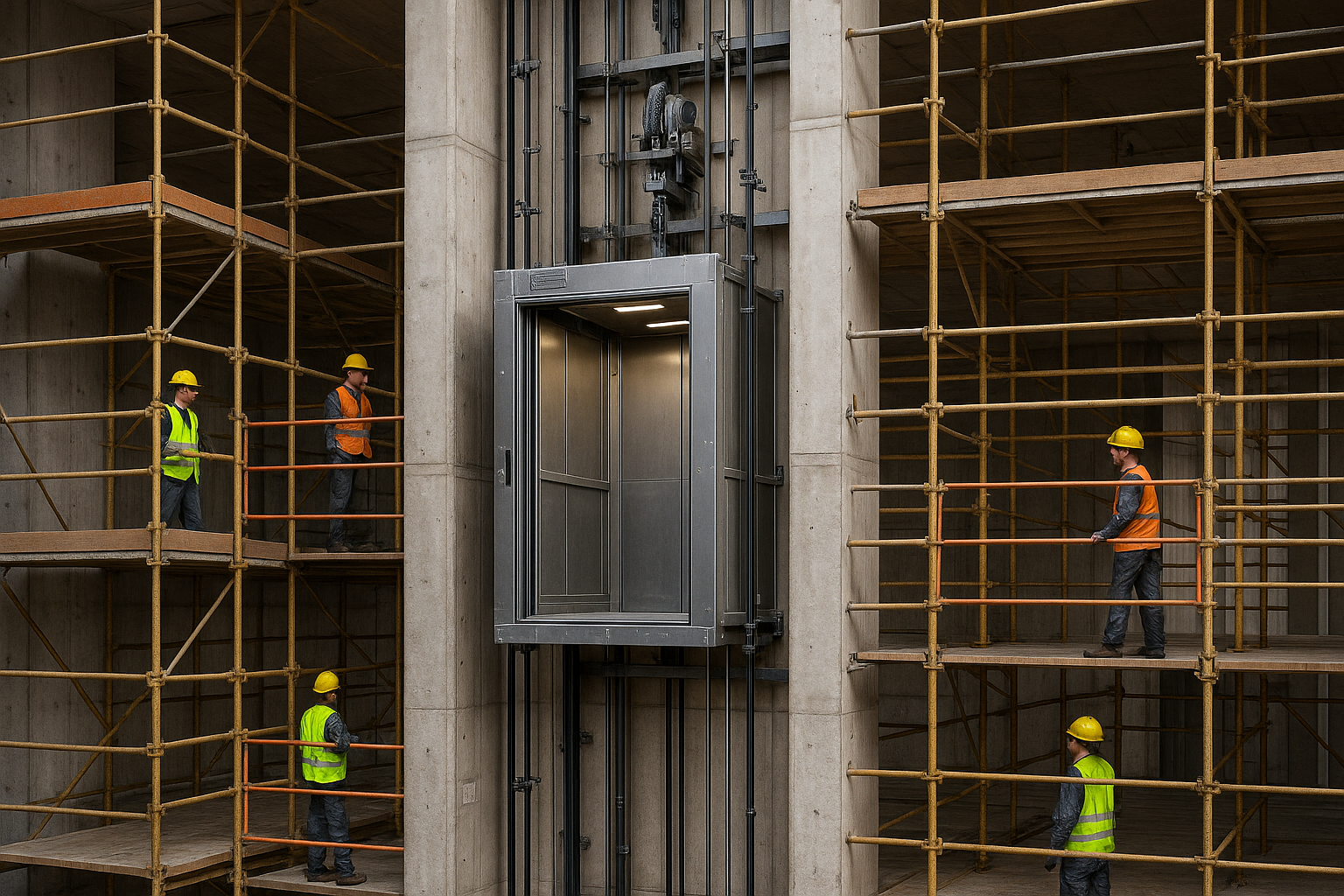 Complete elevator installation