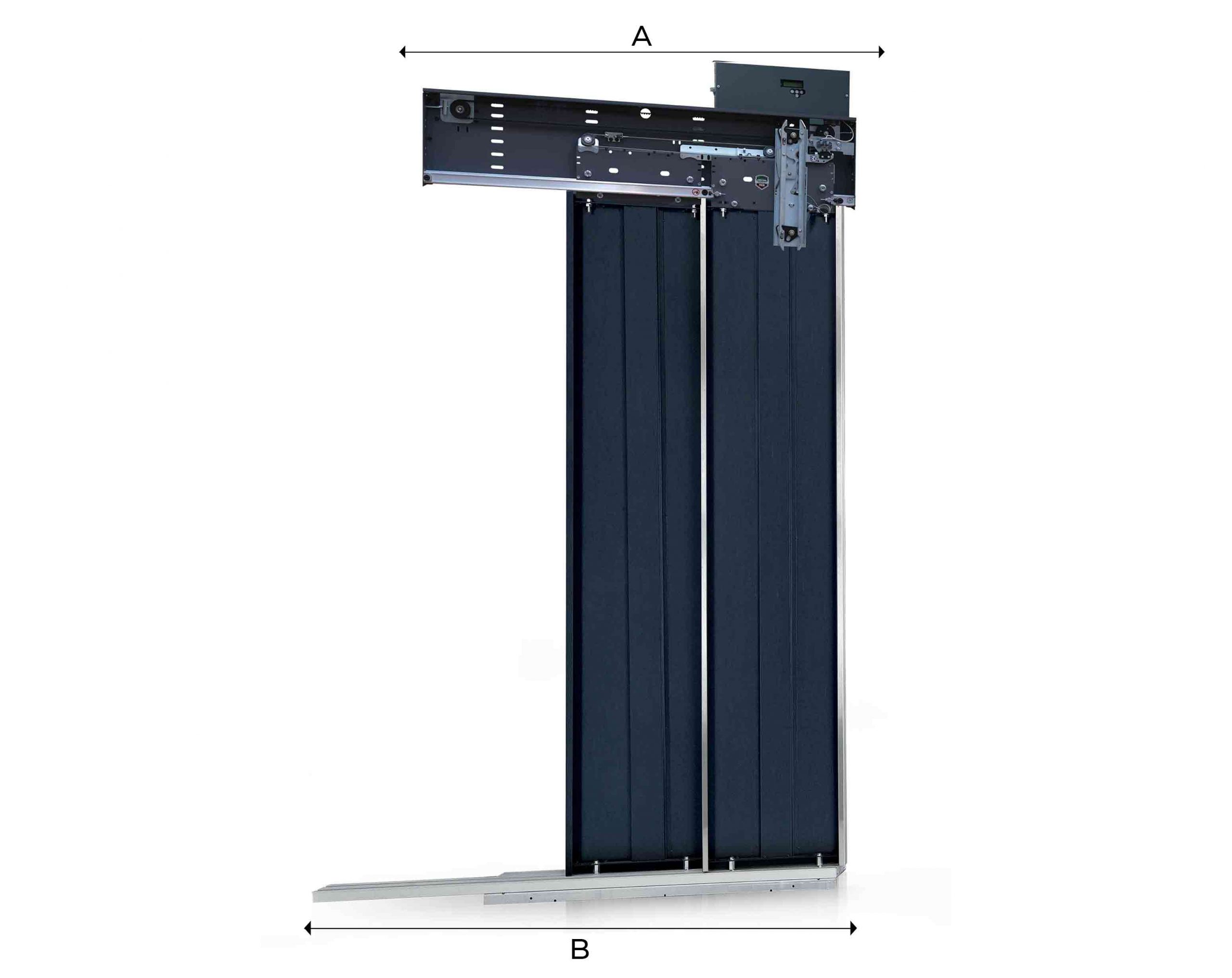 Telescopic 2 Panel Cabin Door